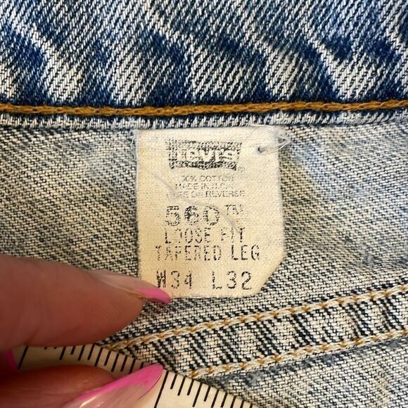 Levi's 560 Vintage 90's Loose Tapered Leg Jeans | medium wash | size W34L32 - Picture 9 of 11